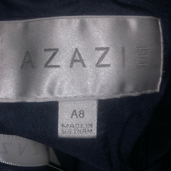Azazie Bridesmaid Dress-Navy Size 8 - Picture 4 of 6